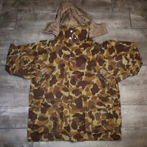 Vtg Waterproof Camo Hunting Men's Jacket Parka Med